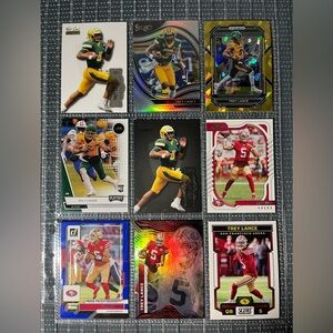 🏈 Trey Lance NFL National Football League Sports Trading Cards, Qty 9, Lot #1